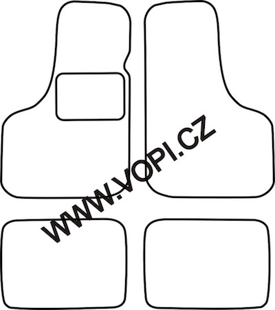 Textil-Autoteppiche Fiat 126 1972 - 2000 Carfit (1378)